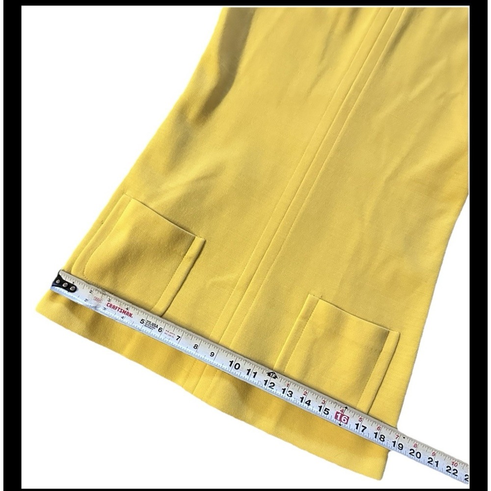 1970's Vintage Butte Knit Yellow Mustard‎ Dress Womens Size Small/Medium - Picture 10 of 12